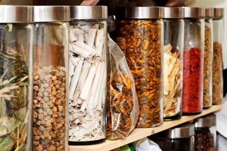 Chinese herbal medicine jars